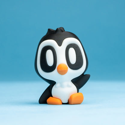 Blob Penguin Figurines Set – 3D Printed Kawaii Desk Decor (Set of 5)