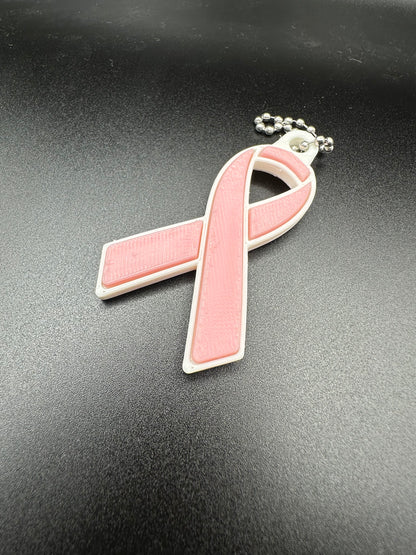 Breast Cancer Awareness Pink Ribbon Keychain