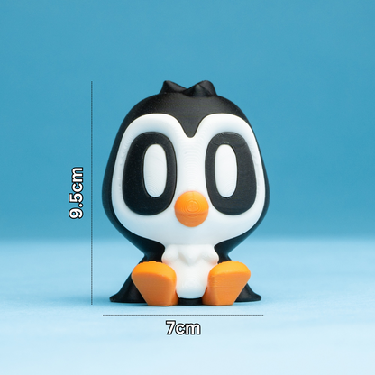 3D Printed Sitting Penguin Figurine – Desk & Shelf Decor