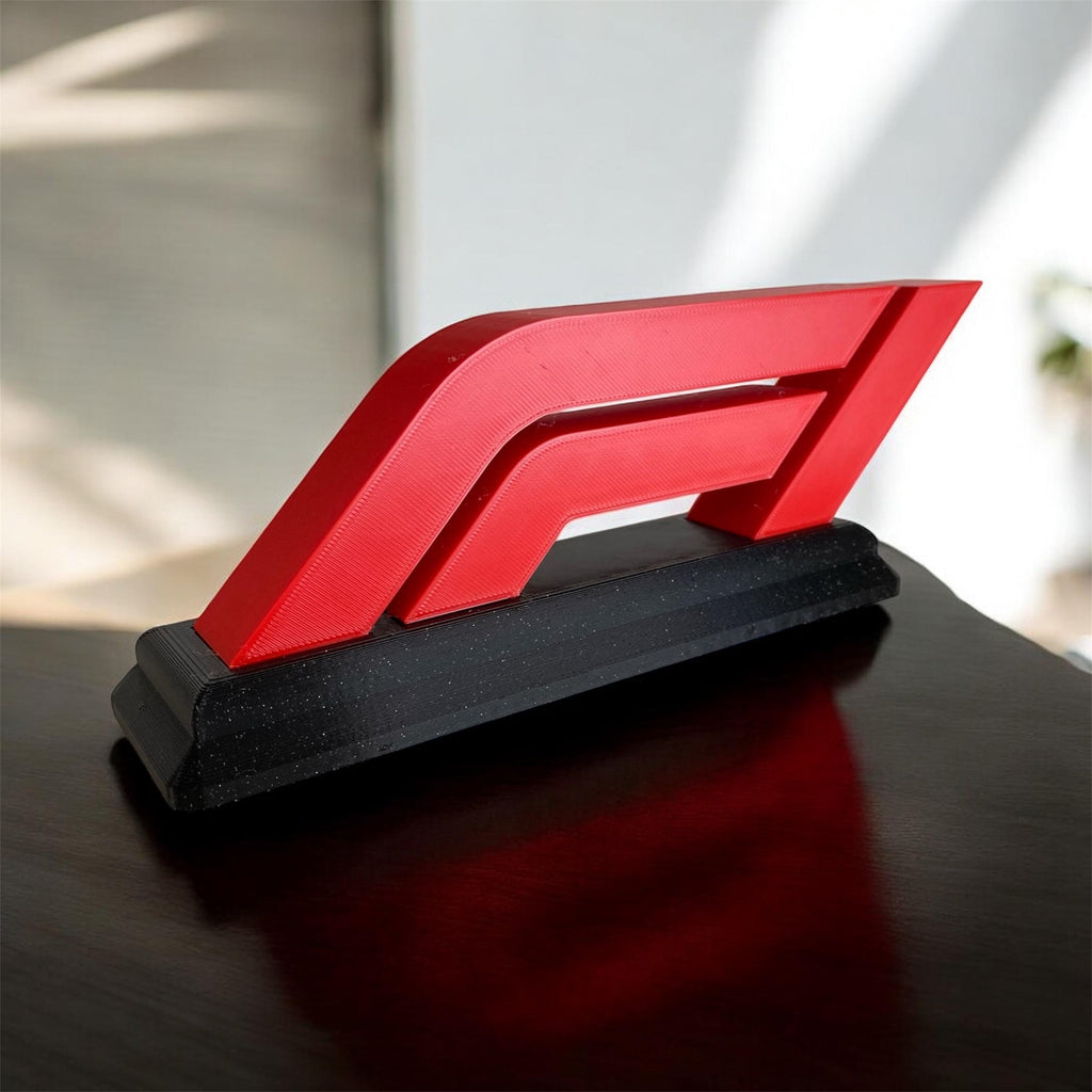 3D Printed F1 Racing Logo, Motorsport Desk Decor BlakePrintz