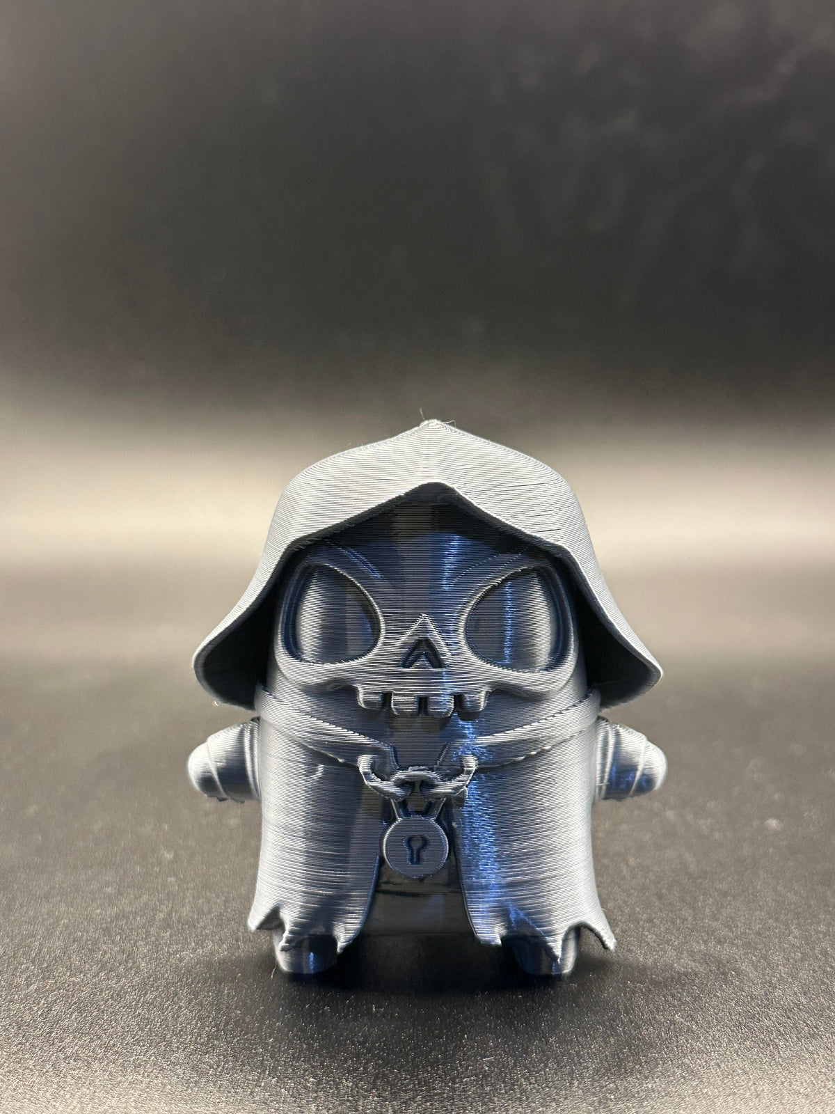 3D Printed Gem (Silver) Grim Sprite – Gaming Collectible Figure – Display Model
