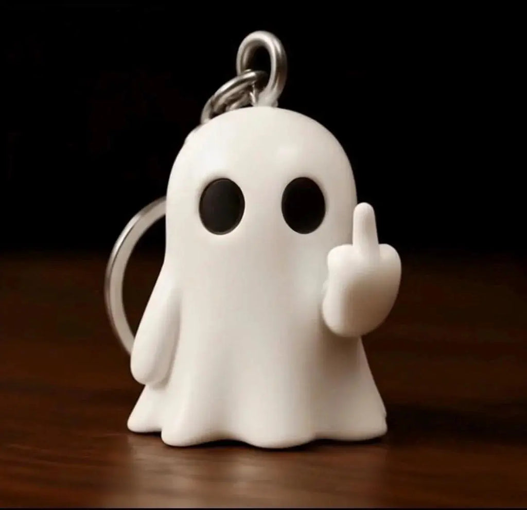 Funny Ghost Keychain (Rude Edition) – Novelty Desk & Key Gift BlakePrintz