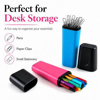 Giant Highlighter Pencil Case, Novelty Desk Organiser, Pink or Blue Storage BlakePrintz